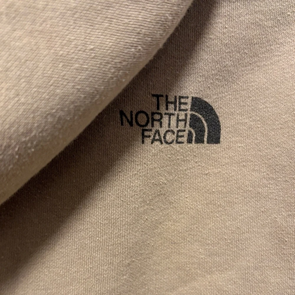The North Face Tan Brown Hoodie with Bear Graphic Large
